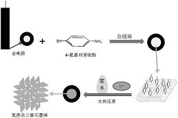 一种检测肿瘤标志物的三维石墨烯修饰电极及其制备方法