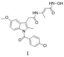 一种组蛋白去乙酰酶抑制剂(E)-3-(2-(1-(4-氯苯甲酰基)-5-甲氧基-2-甲基-1氢-吲哚-3-基)乙酰氨基)-N-羟基丁-2-烯酰胺及其制备方法和应用