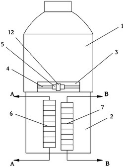 一种可伸缩固体颗粒盛放容器