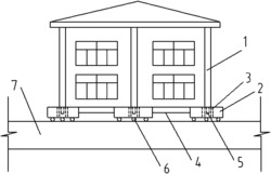 建筑物移位爬坡抬升转向方法