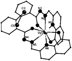 一种以8‑羟基喹啉酰腙衍生物为配体构筑的镝配合物及其合成方法和应用