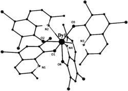 以2‑甲基‑5,7‑二氯‑8‑羟基喹啉为配体的单核镝配合物及其制备方法和应用