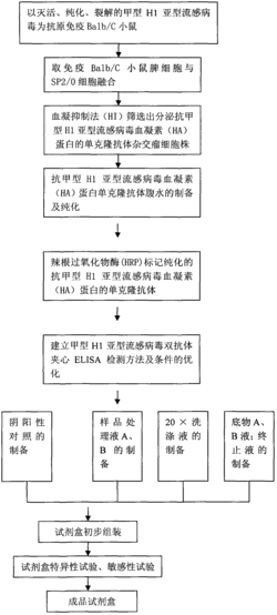 一种甲型H1亚型流感病毒双抗体夹心ELISA试剂盒及应用