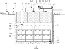 一种蓄电池地埋装置及利用该装置存储蓄电池的地埋方法