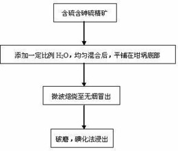 一种含金硫砷精矿微波焙烧提金方法