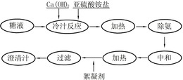 一种基于亚硫酸铵盐的甘蔗糖汁澄清脱色除杂的方法