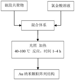 一种加热光照控制合成的金纳米颗粒阵列结构及其合成方法