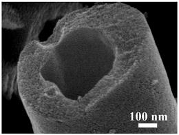 一种高纯度SiCN(O)中空介孔纳米纤维