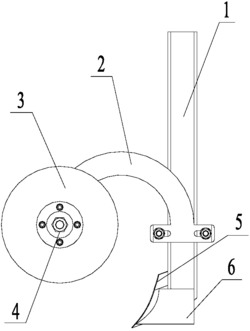 带切茬圆盘的类铧式犁施肥装置