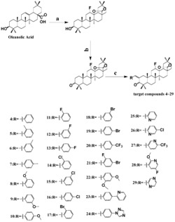 一种齐墩果酸衍生物及其制备方法和应用