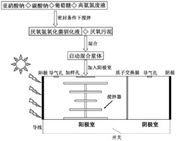 一种在常温及无外接电压条件下从高氨氮废液中回收氢气的方法