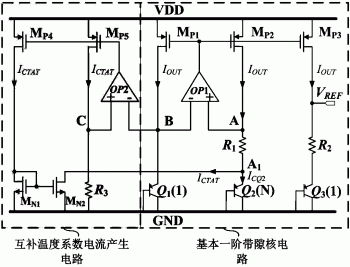 具有高阶温度补偿的低温度系数带隙基准电压源