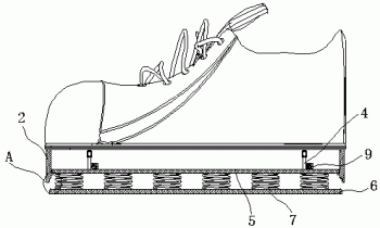 可隐藏弹簧的弹跳鞋