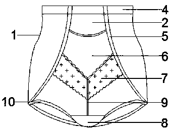 一种具有女性保健无痕提臀内裤