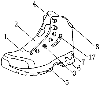 一种防滑防水型户外登山运动鞋