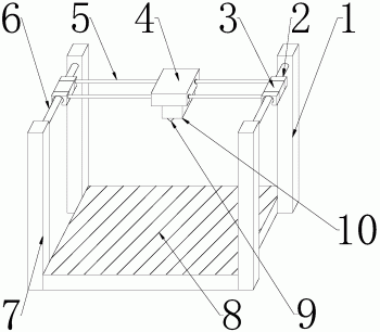 一种3D打印机内的喷头移动架