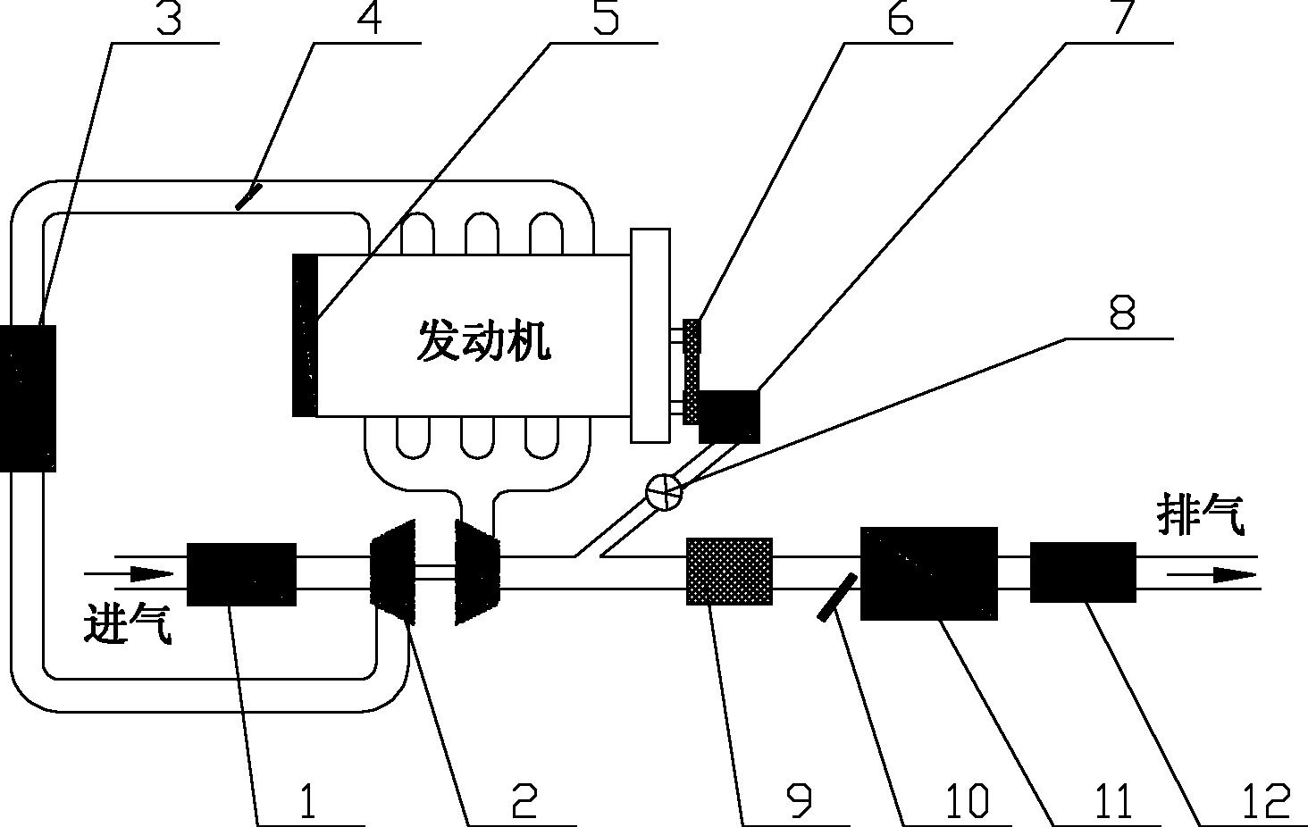 通过控制排温实现重型柴油机低排放的方法及实施装置