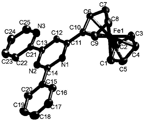 二茂铁基嘧啶类多齿配体的合成方法及其在Heck反应中的应用
