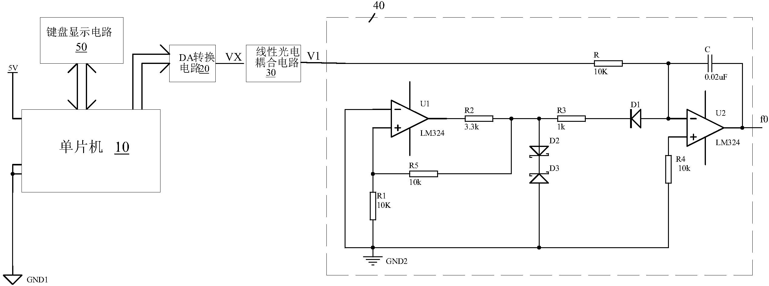 一种隔离型数控振荡电路