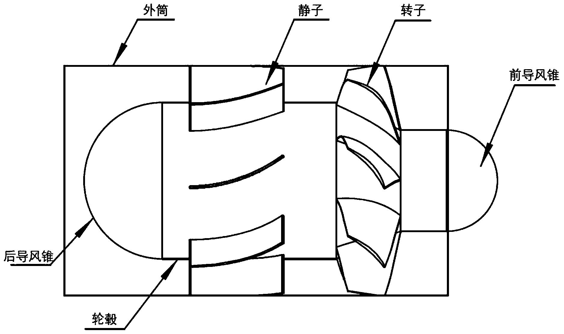 一种高效斜流风机