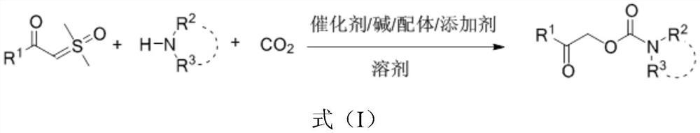 利用二甲亚砜叶立德、胺和二氧化碳合成氨基甲酸酯的方法
