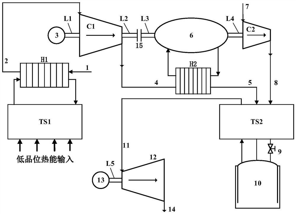 一种高效利用低品位热能的压缩空气储能系统及控制方法