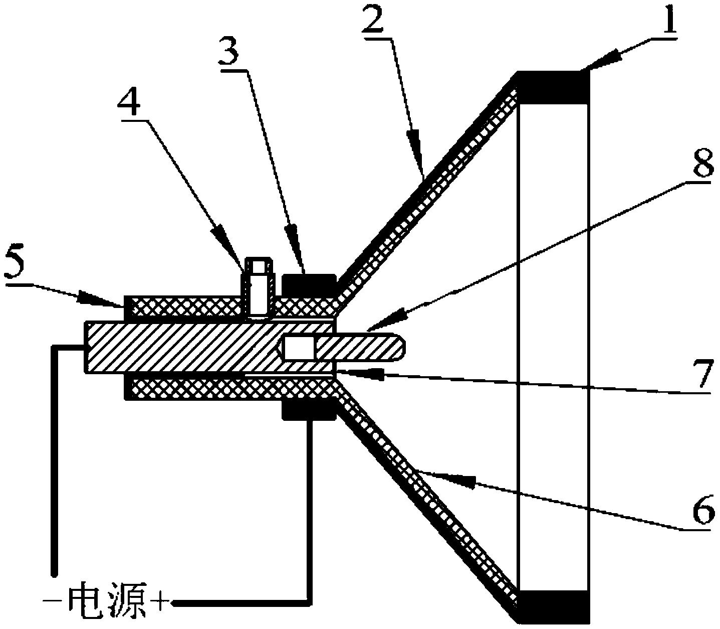 一种扩张型自磁场磁等离子体推力器