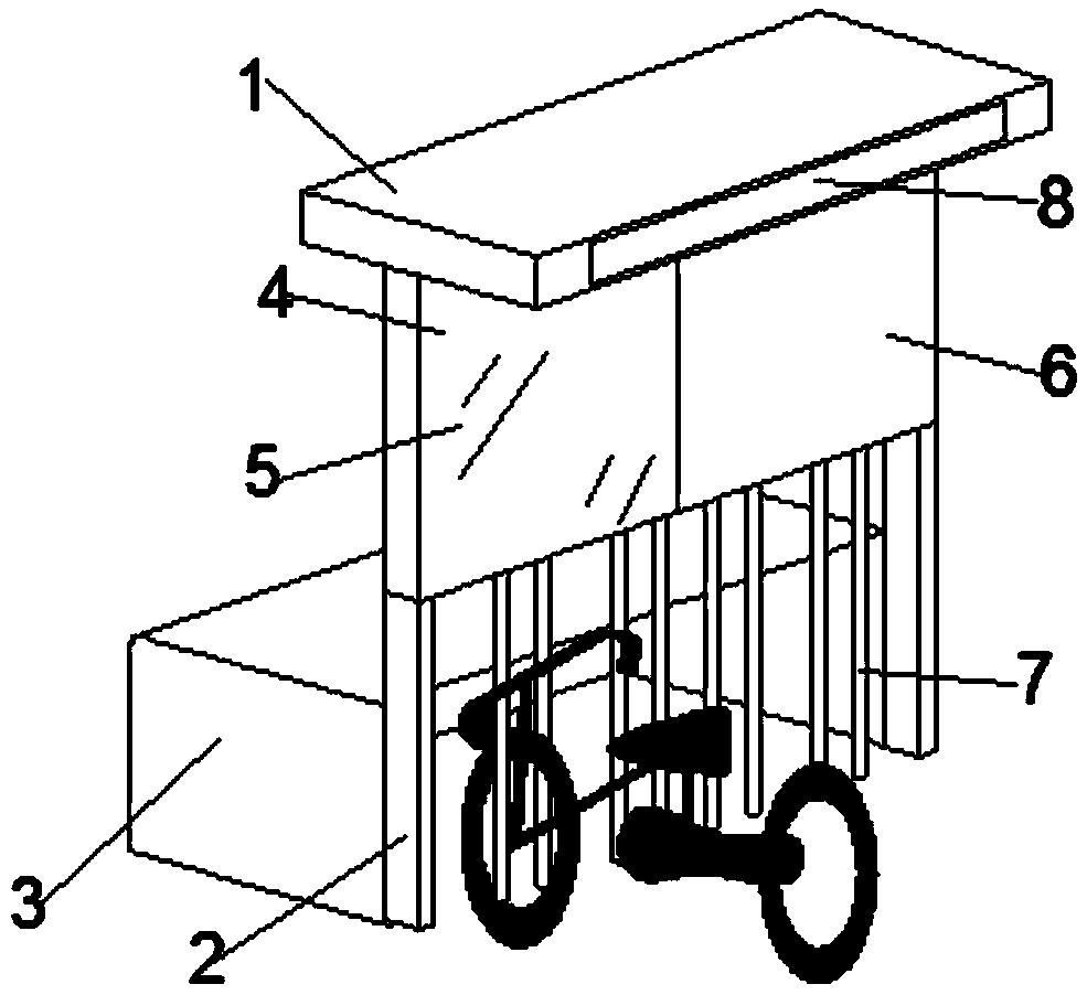 一种可存放自行车的旅游示范区宣传站
