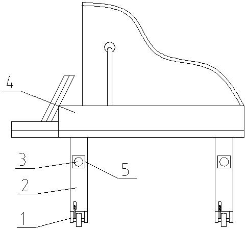 一种可快捷矫正的移动式钢琴