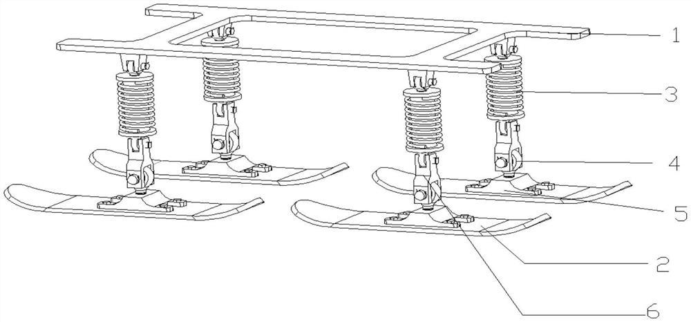 一种用于运输的减震雪橇车