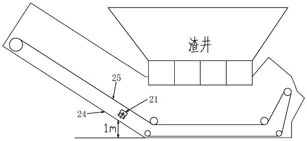 一种板式捞渣机跑偏与停转报警装置