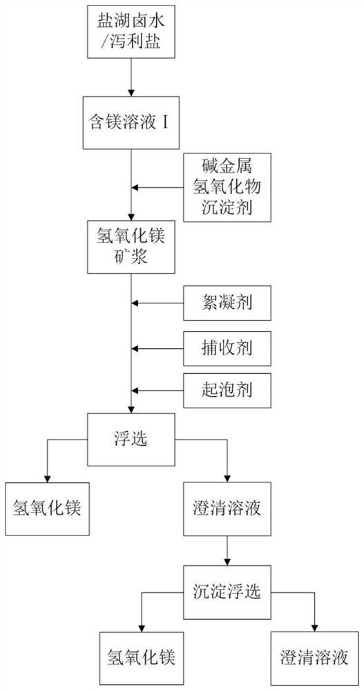 一种分步沉淀浮选回收盐湖镁资源的方法