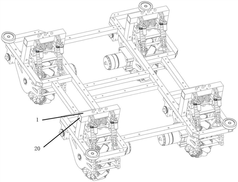 一种全向移动底盘的二级减震机构
