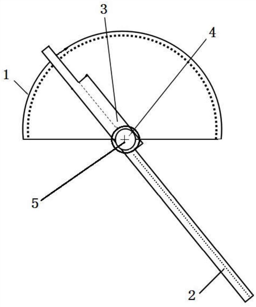 一种易于确定圆心的角度尺