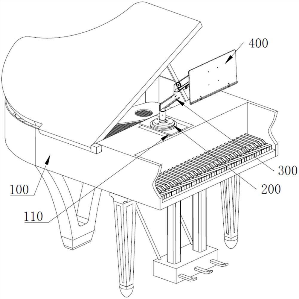 一种钢琴用乐谱放置角度调节装置