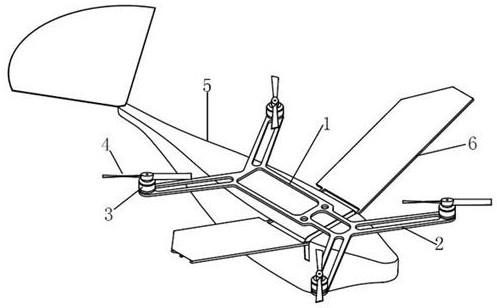 一种四旋翼-扑翼混合布局飞行器