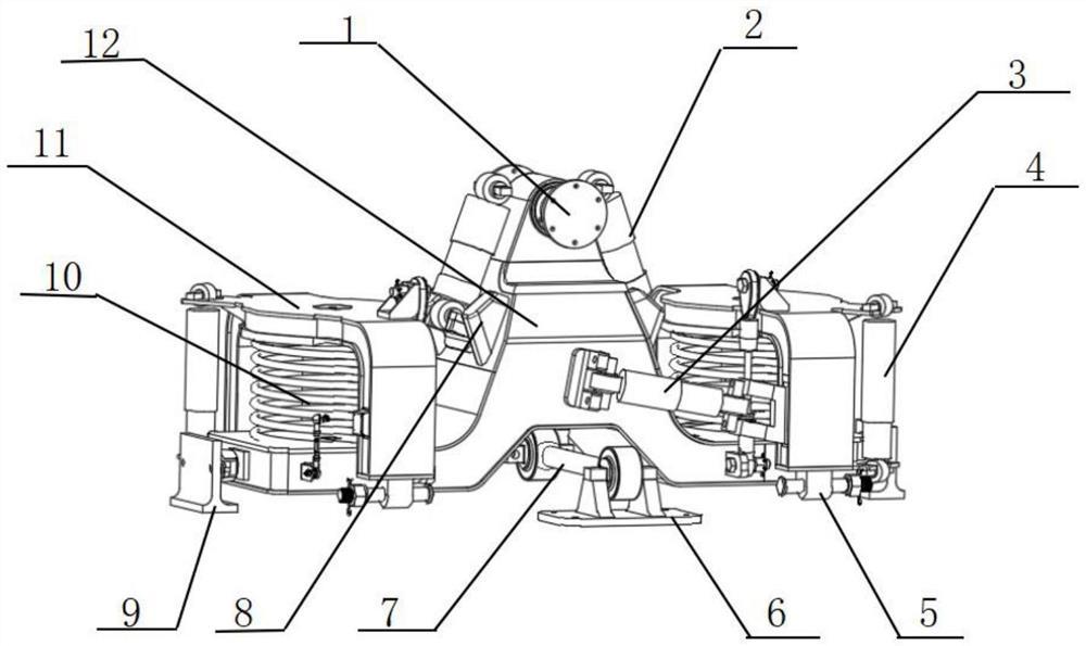 适合于单轨悬吊车辆的转向架悬吊梁