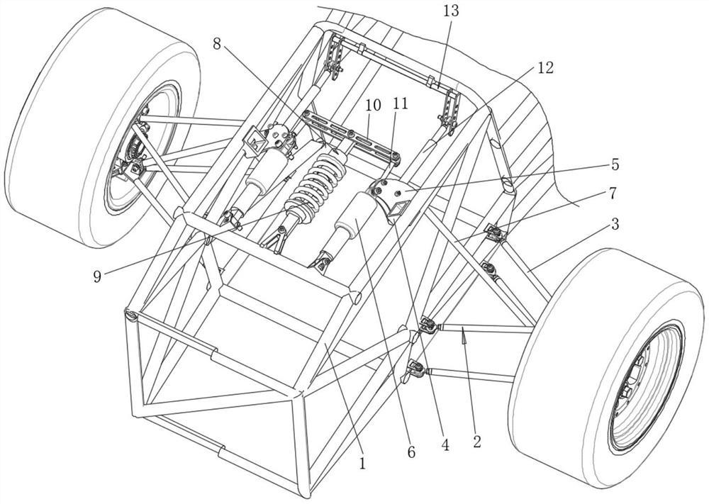 一种方程式赛车用前独立悬架的减震结构