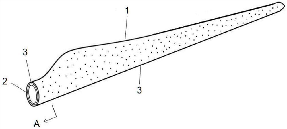 一种双层超双疏防覆冰风电叶片