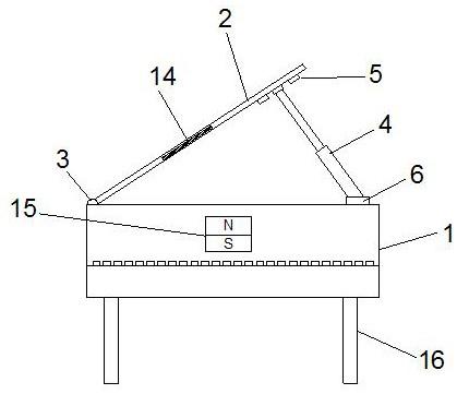 用于教学钢琴的琴盖缓降防夹手装置