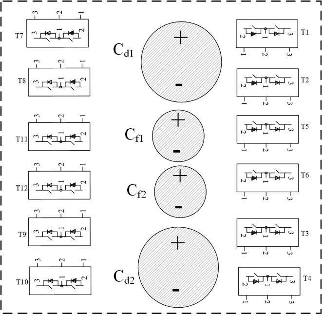 五电平有源中点钳位H桥变流器的叠层母排结构布局