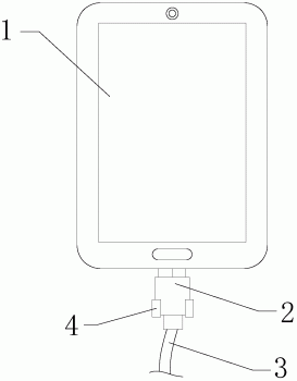 平板电脑用的充电线辅助装置
