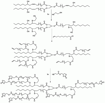 一种蓖麻油基支化多元环碳酸酯及其非异氰酸酯聚氨酯的制备方法