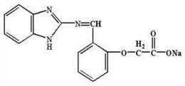 2-氨基苯并咪唑缩邻氧乙酸钠苯甲醛及其应用