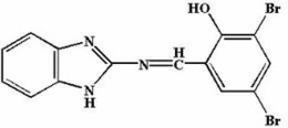 2-氨基苯并咪唑缩3,5-二溴水杨醛及其应用