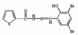 3,5二溴水杨醛缩-2-噻吩甲酰肼及其应用