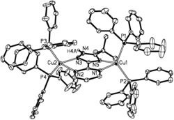 叔丁基嘧啶三氮唑铜[I]双核配合物发光材料及制备方法
