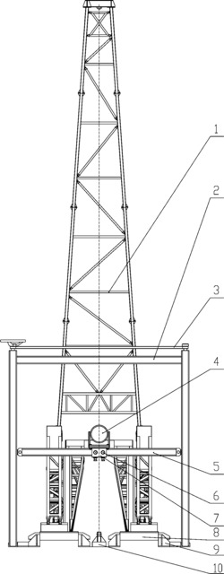 钻机井架和底座系统振动试验模型